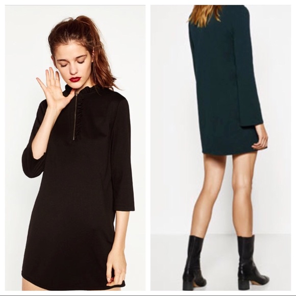 Zara Dresses & Skirts - Zara frill and zip dress